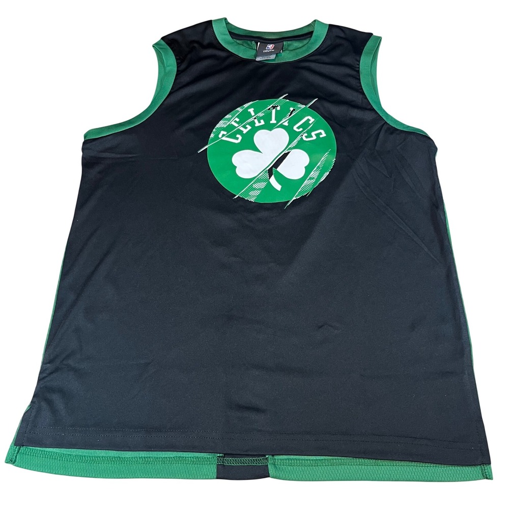 NBA Boston Celtics Youth Large 14/16 Basketball Tank Top Black Green 9K2B7FEER